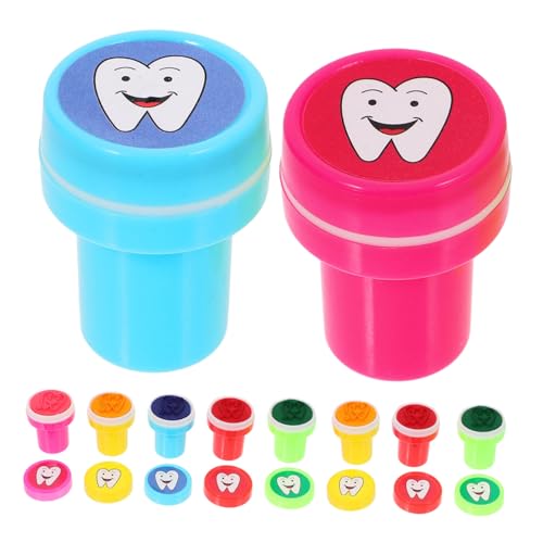 GALPADA 10Stücke Teiliges Cartoon Zahnstempel Lustige Stempel für Klassenzimmer Belohnungen Partygeschenke und Kreative Bastelprojekte aus Hochwertigem Fördert von GALPADA