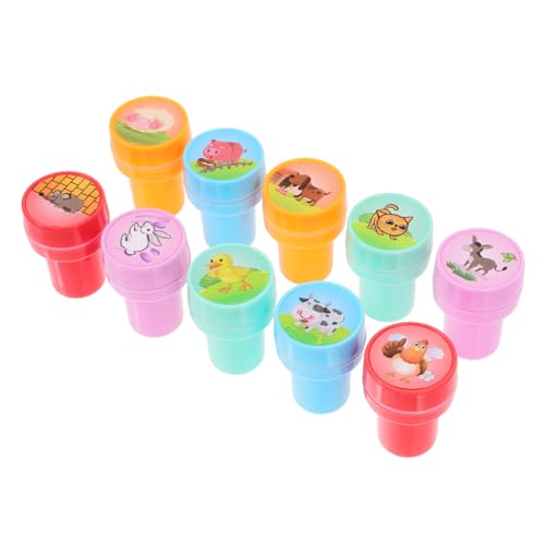 GALPADA 10stücke Bauernhoftier-Stempel Für Junge Mädchen Selbstfärbend Partygeschenke Belohnungen Im Klassenzimmer Pädagogisches Werkzeug Geburtstagszubehör Goodie-Bag-füller GALPADA 10stücke Bauernhoftier-Stempel Für Junge Mädchen Selbstfärbend Partygeschenke Belohnungen Im Klassenzimmer Pädagogisches Werkzeug Geburtstagszubehör Goodie-Bag-füller von GALPADA
