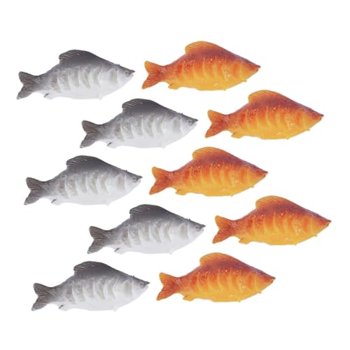 GALPADA 10pcs Mini Koi Fischmodell Realistische Simulation Gefälschte Fischmodell Dollhouse Spiel Miniaturkarpfen Für Display Fairy Garden von GALPADA