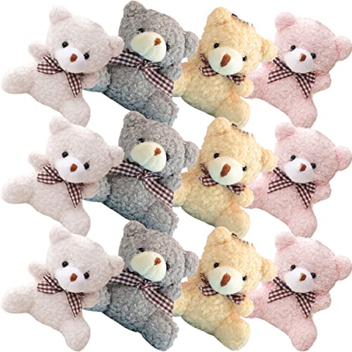 GALPADA 12 Stück Bär Schlüsselanhänger Bär Hängende Dekoration Mini-bär-anhänger Schultaschen-anhänger Kawaii Keychain Ausgestopfte Puppen Tragen Entzückender Bärenpuppenanhänger Plüsch von GALPADA