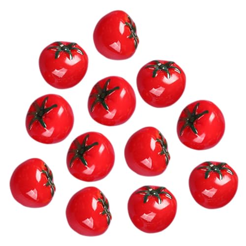 GALPADA 12 Stück Künstliche Tomaten Modelle Realistische Miniatur Obst Deko für Wohnaccessoires Puppenhaus Fotorequisiten Handwerk von GALPADA