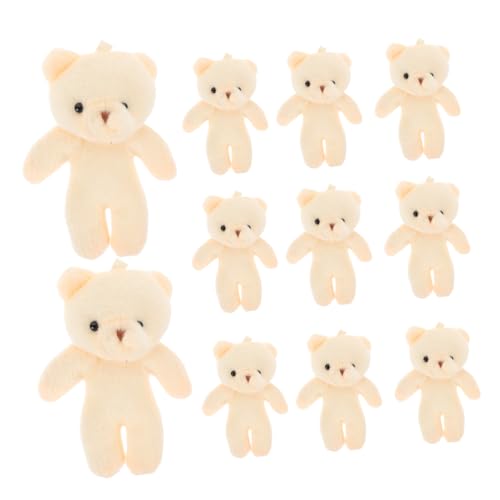 GALPADA 12 Stück Mini Bärenpuppen Dekorationen Zarte Cartoon Plüschtierfiguren Party Kuscheltiere Massenfiguren Massen Teddies Mini Kuscheltiere Weiche Gelenkbären Säuglingsstoff von GALPADA