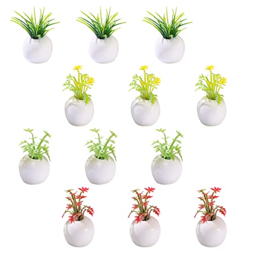 GALPADA 12 Stück Miniatur Bonsai Töpfe Teiliges Kunstpflanzen für Puppenhaus Dekoration Realistische Mini Garten Deko für DIY Projekte und Wohnaccessoires GALPADA 12 Stück Miniatur Bonsai Töpfe Teiliges Kunstpflanzen für Puppenhaus Dekoration Realistische Mini Garten Deko für DIY Projekte und Wohnaccessoires von GALPADA