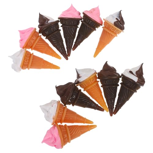 GALPADA 12 Stück Miniatur Eiscreme Dekoration Heimdekoration Miniatur Lebensmittelspielzeug Puppenhaus Miniaturen Puppenhaus Kleine Eiscreme Kleines Hauszubehör von GALPADA