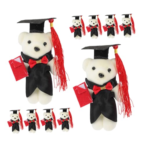 GALPADA 12 Stück Puppenstraußmaterial Abschluss Stofftiere Abschlusspuppe Plüsch-abschlussbär Abschluss Bär Abschluss Stofftier Bär High-School-abschlussbär Grad Bär Polyester von GALPADA