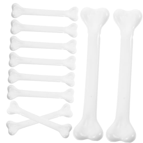 GALPADA 12 Stück Skelettknochenspielzeug Skelette Halloween- im Freien Figuren Skelett- Netz dekorativer Halloween menschlicher Knochen Simulation Knochen Requisiten Plastik Weiß von GALPADA