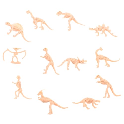 GALPADA 12 Stück Teiliges Dinosaurier Modell Robuste Mini Dinosaurier Skelett Figuren Pädagogisches Ausgrabungsspielzeug für für Party und Lernen von GALPADA
