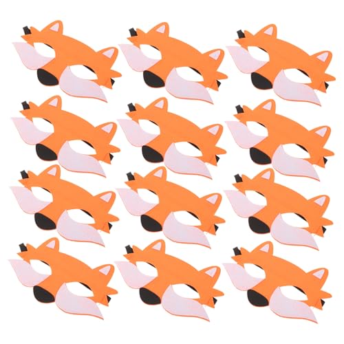 GALPADA 12 Stück Teiliges Halloween Halbgesichts Wolfsmasken aus Atmungsaktivem Vliesstoff für Leichte Tier Masken für Kostüm Party Rollenspiel und Bühnenauftritte von GALPADA