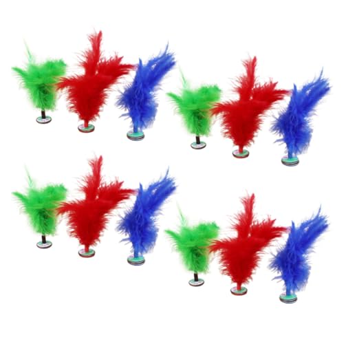 GALPADA 12 Stück Teiliges Jianzi Kick Shuttlecock Buntes Chinesisches Federballspielzeug Fördert Beinkraft und Beweglichkeit Traditionelles Indoor Outdoor Spiel für Sport Zufällige Farbe von GALPADA
