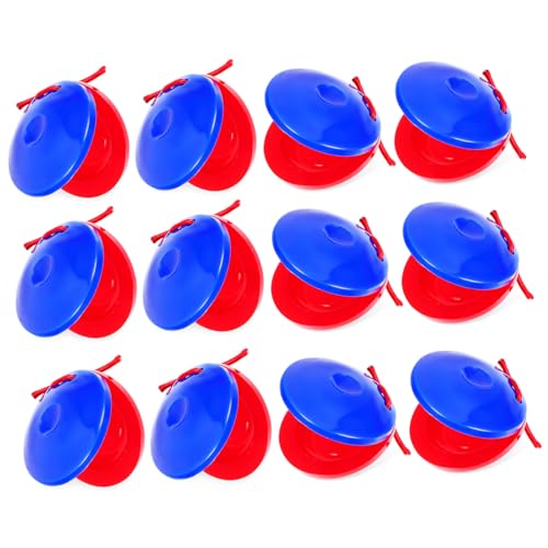 GALPADA 12 Stück Teiliges Kleine Finger kastagnetten aus Leicht Farbenfroh Kindgerechte Rhythmisches Musikspielzeug für Musikunterricht Bühnenauftritte Spiel und Spaß von GALPADA