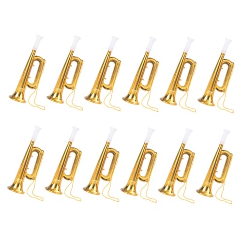 GALPADA 12 Stück Teiliges Kleine Kunststoff Trompeten für Geräuschvolle Party Accessoires Robustes Abs Material Kindersicher für Geburtstage und Festlichkeiten von GALPADA