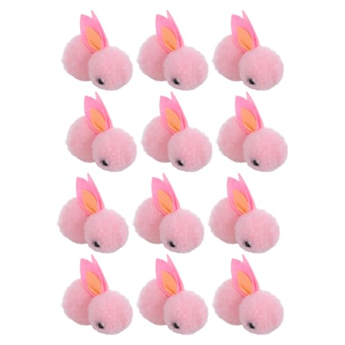 GALPADA 12 Stück Teiliges Kuschelige Plüsch-Hasen Dekofiguren Weihnachtsbaum Schmücker Niedliche Bunny Puppen Tischdekoration für Festliche Party und Gemütliche Jahreszeit von GALPADA