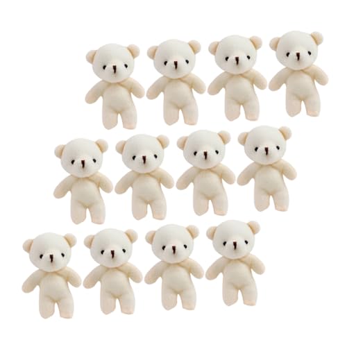 GALPADA 12 Stück Teiliges Mini Bär Anhänger aus Plüsch mit Niedliche Schlüsselanhänger und Dekofiguren Weiche Kuscheltier Bären für Alltag und Handgefertigte Mini Stofftiere von GALPADA