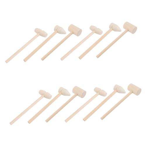GALPADA 12 Stück Teiliges Mini Holzhammer für Glatte Kanten Leichter Griff Holz Food Mallet für Krabbenessen und Montessori zur Hand Auge koordination und Geschicklichkeitsförderung GALPADA 12 Stück Teiliges Mini Holzhammer für Glatte Kanten Leichter Griff Holz Food Mallet für Krabbenessen und Montessori zur Hand Auge koordination und Geschicklichkeitsförderung von GALPADA