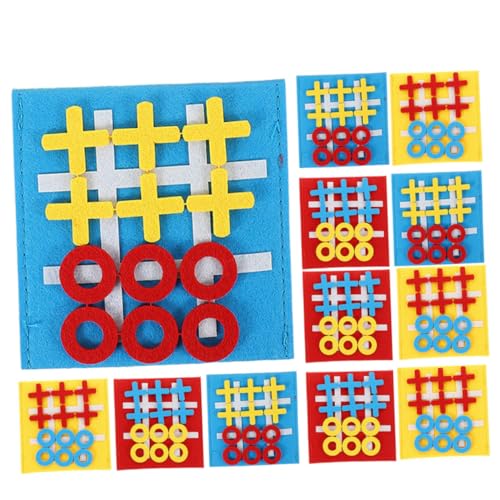 GALPADA 12 Stück Teiliges Mini Ticktacktoe Spiel aus Sicherem Filz Pädagogisches Brettspiel für Fördert Logisches und Problemlösung Buntes Lernspielzeug für Party und Geburtstagsgeschenk von GALPADA
