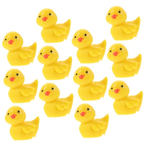 GALPADA 12 Stück Teiliges Miniatur Enten aus Resin Kleine Handbemalte Tierfiguren für DIY Mikro Landschaften Miniaturgarten und Wohnraumdekoration Niedliche Farbige Mini Entenfiguren von GALPADA