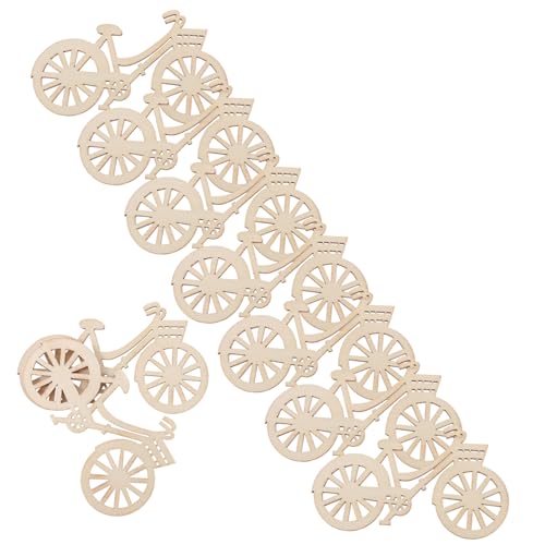 GALPADA 12 Stück Teiliges Miniatur Fahrrad Modell aus Holz Detailreiche Puppenhaus Deko Realistische Mini Fahrräder für DIY Bemalung und Kreative Wohnraumgestaltung von GALPADA