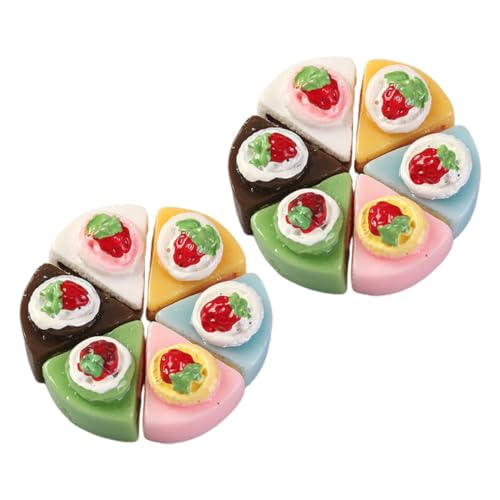 GALPADA 12 Stück Teiliges Miniatur Kuchenmodelle Bunte Mini Dessert Modelle Puppenhaus Dekoration Realistisch Langlebig Lebendige Farben als Fotorequisite von GALPADA