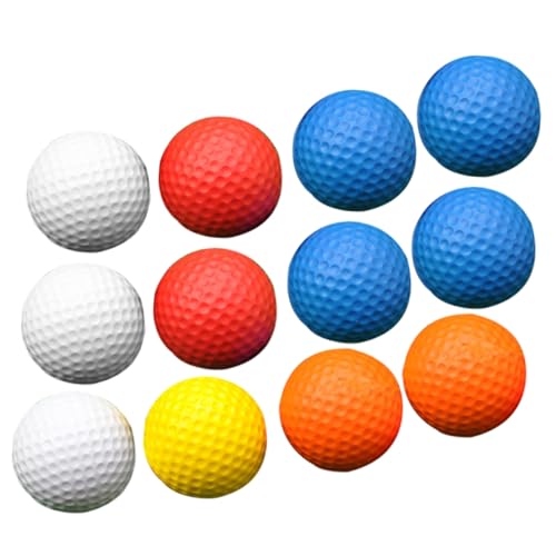 GALPADA 12 Stück Teiliges PU Golf Sport Stressball für Leichte Tragbare Fingerspielzeuge zur Angst und Stresslinderung Bunte Mini Entspannungsspielzeuge als Party Zufällige Farbe von GALPADA