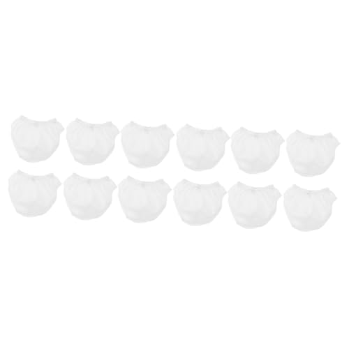 GALPADA 12 Stück Teiliges Puppenunterwäsche Weiß Feine Verarbeitung Sicherer als Zubehör für Amerikanische Puppen für Puppenkostüm Dekor und Foto Requisiten von GALPADA