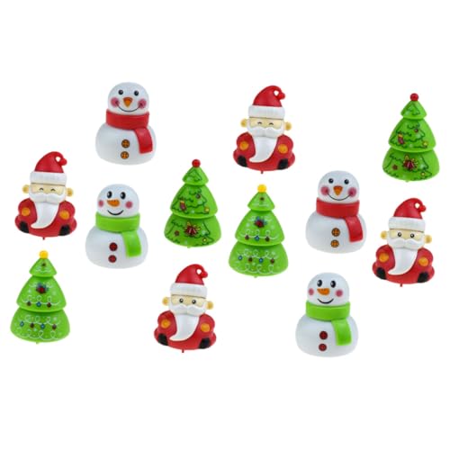 GALPADA 12 Stück Teiliges Weihnachts Inertialspielzeug mit Niedlichen Rückziehautos in Santa Schneemann Weihnachtsbaum Designs Robustes Kinderspielzeug für Eltern Junge Mädchen von GALPADA