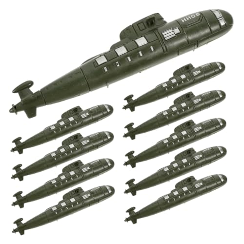 GALPADA 12 Stück U-Boote Handwerk -u-Boot-Modell U -Boot - Armee U-Boote Simulierte -u-Boote Sandtisch-u-Boote Bootsspielzeuge Marine Pp Green von GALPADA