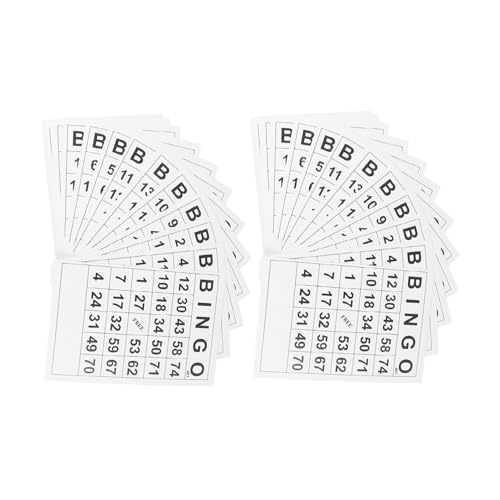 GALPADA 120 Stück Teiliges Bingo-kartenset aus Hochwertigem Papier Interaktives Lustiges Partyspiel mit Einzigartigem Nummernsystem -Feld Mitte für Familien und Spielabende von GALPADA