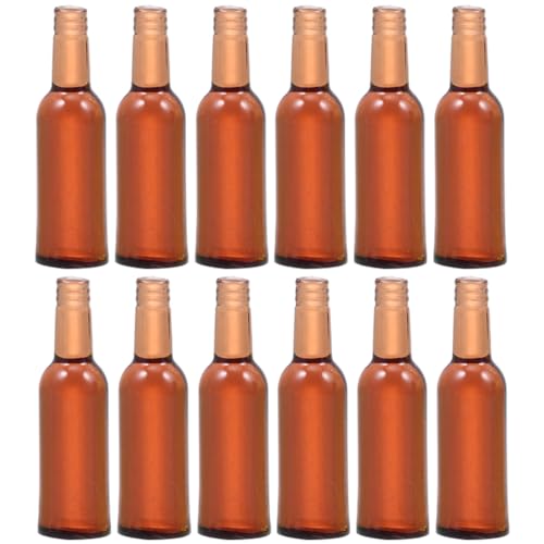 GALPADA 12Stücke Bierflaschen für Puppenhaus Dekoration Realistische Kleine Glasflaschen Modelle für DIY Szenen und Tischdeko für Wohnzimmer und Partys von GALPADA