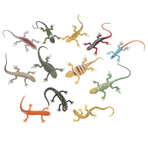 GALPADA 12Stücke Simulation Eidechsen Kunststoffgecko Modelle Für Kreative Dekoration Requisiten Und Lernspielzeug Realistische Reptilienfiguren Für Partys von GALPADA