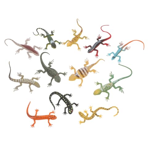 GALPADA 12Stücke Simulierte Realistische Gecko Figuren für Halloween Partydekoration und Streiche Spaß mit Freunden und Familie von GALPADA