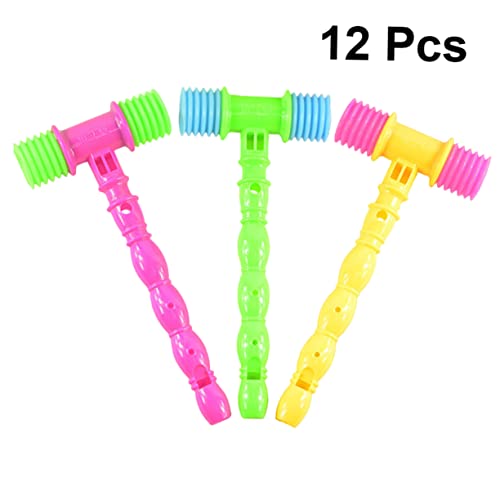 GALPADA 12Stücke Teiliges Hammer aus Kunststoff Knocking Hammer und Klangspielzeug für Jungen für Partys und Outdoor Aktivitäten Farben Zufällig von GALPADA