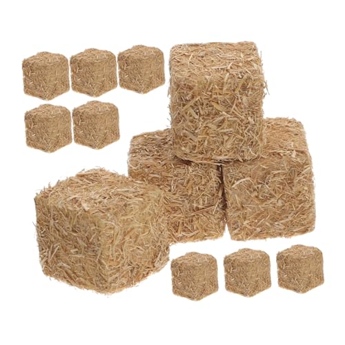 GALPADA 12Stücke Teiliges Mini Heuballen Künstliche Heuhaufen Dekoration für Puppenhaus und Farm Szenen für Kreative DIY Projekte und Tischdekoration GALPADA 12Stücke Teiliges Mini Heuballen Künstliche Heuhaufen Dekoration für Puppenhaus und Farm Szenen für Kreative DIY Projekte und Tischdekoration von GALPADA