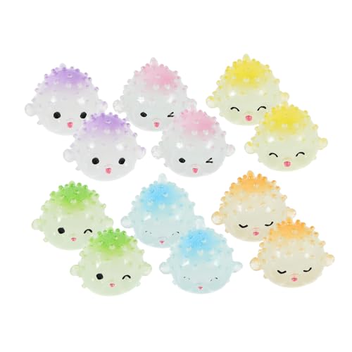 GALPADA 12stücke Kugelfisch Aus Harz Meeresornamente Aquarium Winzige Meerestierfiguren Für DIY-Dekoration Mikro-landschaftsornament Fischfigur Für Puppenhaus von GALPADA