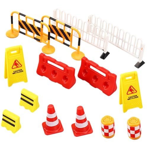 GALPADA 14 Stück Verkehrszeichen Straßenschilder Barrikade Party Stoppschild für Verkehrszeichen für zum im Freien Mini-Verkehrszeichen- Plastik von GALPADA