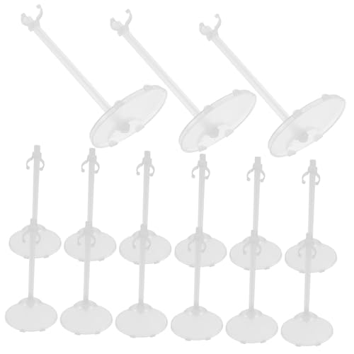 GALPADA 15 Stück Puppenständer Transparenter Puppenmodellständer Puppenhalteständer Babystütze Gießpuppenstütze Figurenständer Ausstellungsregal Klare Halter Figur Puppenhalter Riser Rack von GALPADA