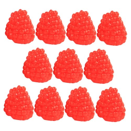 GALPADA 15 Stück Teiliges Künstliche Himbeeren Modell Realistisches Fake Frucht Deko für Fotografie Hochzeiten und Innendekoration Rot Lebensnahe Fruchtattrappen von GALPADA