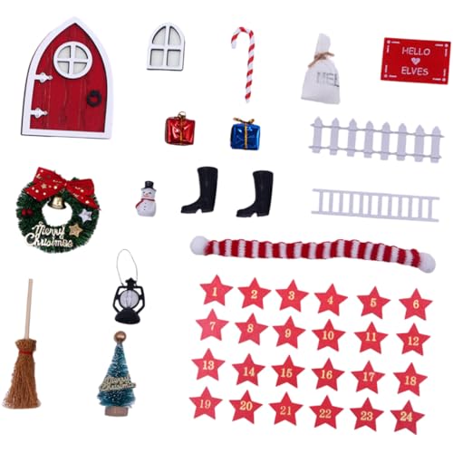 GALPADA 15 Stück Teiliges Weihnachts Miniatur Nachtleuchtende Tür Deko für DIY Mikrolandschaft Zubehör GALPADA 15 Stück Teiliges Weihnachts Miniatur Nachtleuchtende Tür Deko für DIY Mikrolandschaft Zubehör von GALPADA