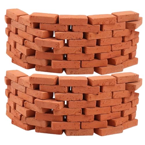 GALPADA 150Stücke Miniaturziegel Für DIY Künstliche Ziegelsteine Für Sandkasten Und Modellbau Gartenwände Und Kreative Projekte von GALPADA
