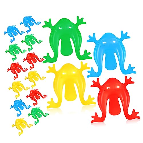 GALPADA 16 Stück Hop Multipack Springfrösche Kreatives Froschspielzeug Mini Für Lustiges Springspielzeug Kleinkinder Federnde Form Kleine Farbe Kunststoff von GALPADA