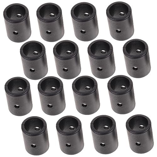 GALPADA 16 Stück Tischring Tischstange Tischfußballspiel Tischfußball Kappen Für Kickerstangen Schraubkappen Gewindeschutz Schwimmbad Fußballspiele Fußballtisch Billard- Netz Black PVC von GALPADA