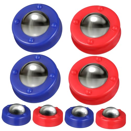GALPADA 16Stücke Teiliges Tischspiel Curling Und Tischfußball Mit Rollkugeln Rote Und Blaue Spielsteine Brettspiel Für Spaß Und Interaktion Bei Partys von GALPADA