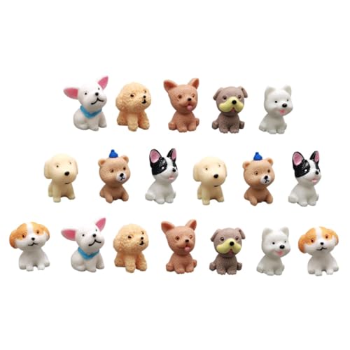 GALPADA 18 Stück Miniature Puppy Figurines Teiliges aus Realistischen Hundefiguren für Kreative Dekoration im Miniaturgarten Niedliche Tiermodelle für Hundeliebhaber von GALPADA