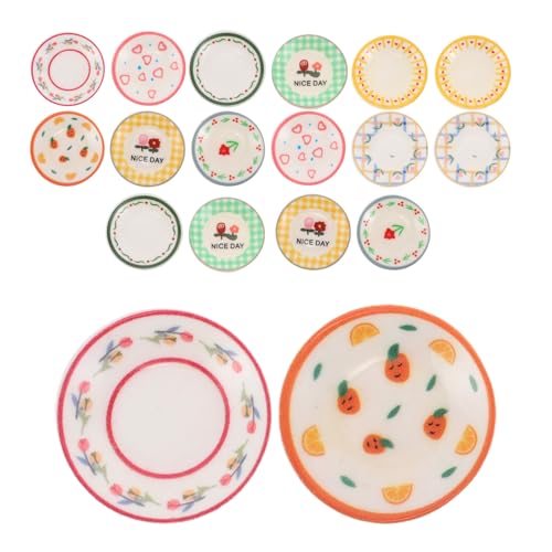 GALPADA 18 Stück Teiliges Puppenhaus-Geschirr aus Langlebigem Resin Miniatur Teller mit Filigranem Muster für Puppenhaus Küchen Vielseitig Einsetzbar zur Dekoration und Szenengestaltung GALPADA 18 Stück Teiliges Puppenhaus-Geschirr aus Langlebigem Resin Miniatur Teller mit Filigranem Muster für Puppenhaus Küchen Vielseitig Einsetzbar zur Dekoration und Szenengestaltung von GALPADA