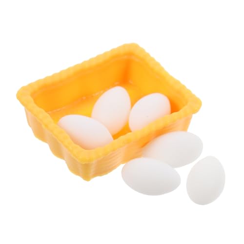 GALPADA 1Satz Eier Simulation Eier für Puppenhaus Dekoration Hochwertige Miniaturen für Mini Lebensmittelsichere Materialien für Kreative Szenen GALPADA 1Satz Eier Simulation Eier für Puppenhaus Dekoration Hochwertige Miniaturen für Mini Lebensmittelsichere Materialien für Kreative Szenen von GALPADA