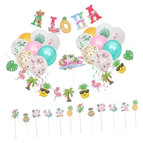 GALPADA 1Satz Hawaii Party Dekoration Teiliges Aloha Ballon Wiederverwendbare Und Langlebige Für Unvergessliche Feiern Für Geburtstags Und Themenpartys von GALPADA