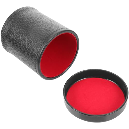 GALPADA 1Satz Leder Würfelbecher mit Deckel Stille Schüttel Würfelhalter für Ktv Party und Freizeit Tragbarer Eleganter Würfelbecher aus Hochwertigem Leder mit Großem Volumen GALPADA 1Satz Leder Würfelbecher mit Deckel Stille Schüttel Würfelhalter für Ktv Party und Freizeit Tragbarer Eleganter Würfelbecher aus Hochwertigem Leder mit Großem Volumen von GALPADA