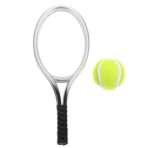 GALPADA 1Satz Mini Tennis Racket Für Puppenhaus Dekoration Realistisches Tennismodell Für Kreative Szenen Für Bücherregale Fensterbänke Und Schreibtische von GALPADA