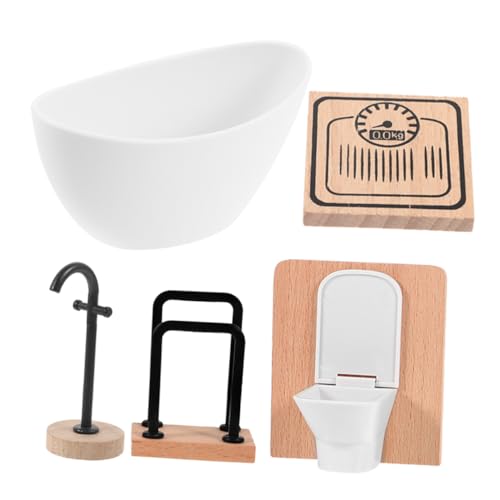 GALPADA 1Satz Puppenhaus Badezimmermöbel Teiliges Set mit Badewanne Toilette und Zubehör Realistisches Badezimmer für Kreatives Rollenspiel und Bastelprojekte GALPADA 1Satz Puppenhaus Badezimmermöbel Teiliges Set mit Badewanne Toilette und Zubehör Realistisches Badezimmer für Kreatives Rollenspiel und Bastelprojekte von GALPADA