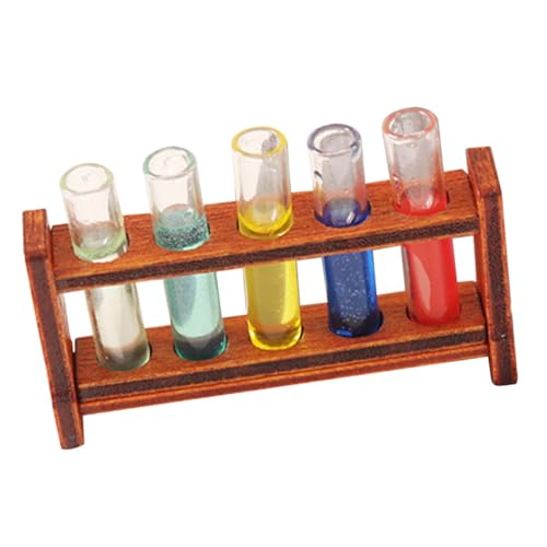 GALPADA 1Satz Reagenzglas mit Holzgestell Deko Accessoires für Puppenhäuser für Rollenspiele und Kreative Miniaturwelten für Lebendige Wohnszenen GALPADA 1Satz Reagenzglas mit Holzgestell Deko Accessoires für Puppenhäuser für Rollenspiele und Kreative Miniaturwelten für Lebendige Wohnszenen von GALPADA