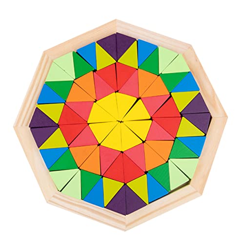GALPADA 1Satz Regenbogen Bausteine aus Holz Pädagogisches für Teiliges Kreativität und für Kleinkinder zur Entwicklung von GALPADA